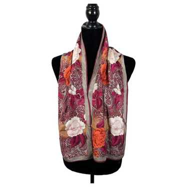 Laura Biagiotti  Buy online green tropical printed silk scarf