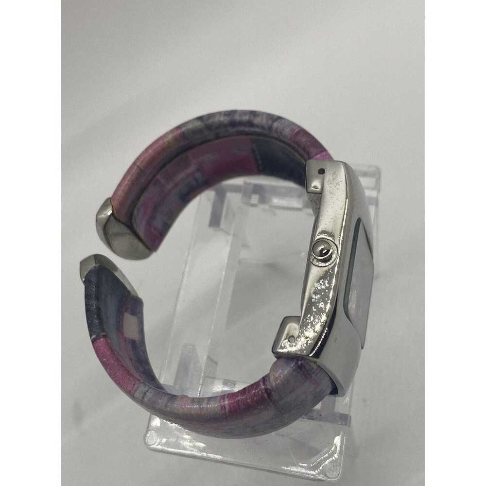 Vintage LEGRIFFON Quartz Cuff Bracelet Watch Purp… - image 7