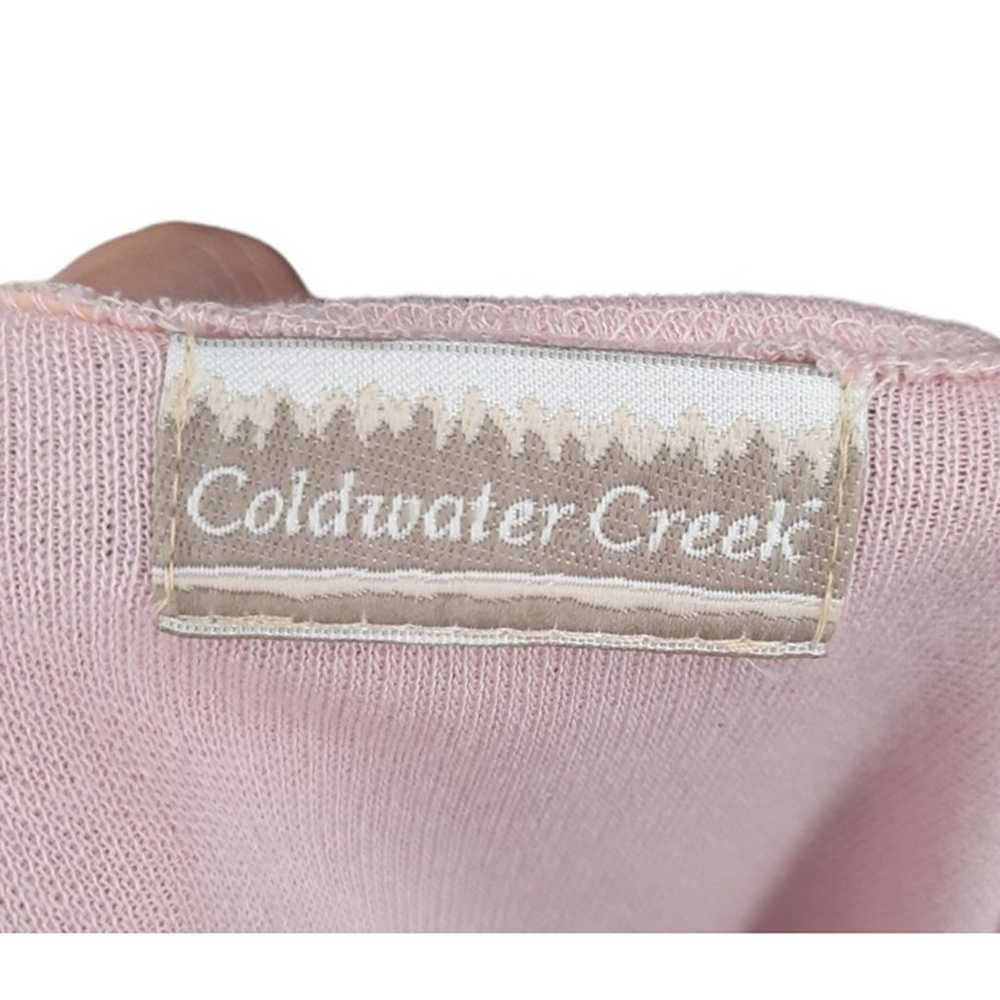 VTG 90s Coldwater Creek Pink Silver Heart Knit Pu… - image 7
