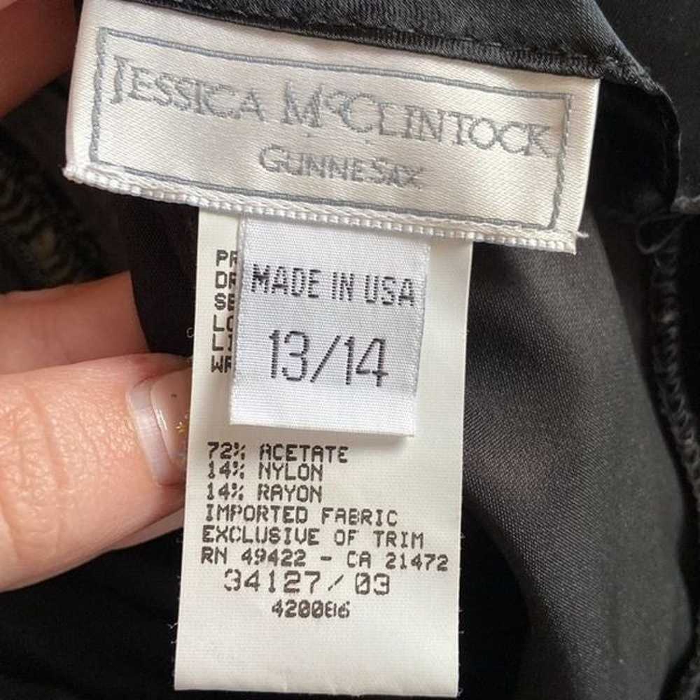 Jessica McClintock Gunne Sax Black Velvet Sequin … - image 10