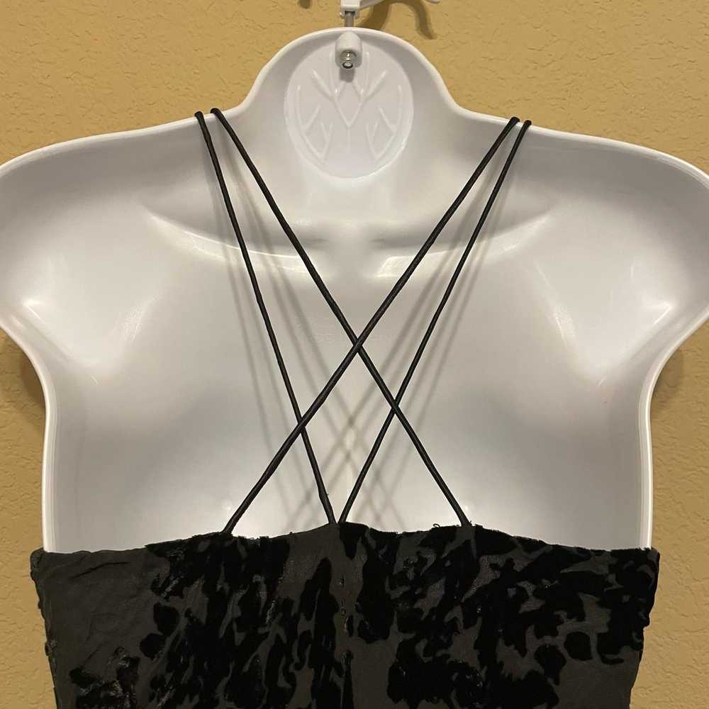 VTG Express Black Burnout Maxi Dress Womens Size … - image 4