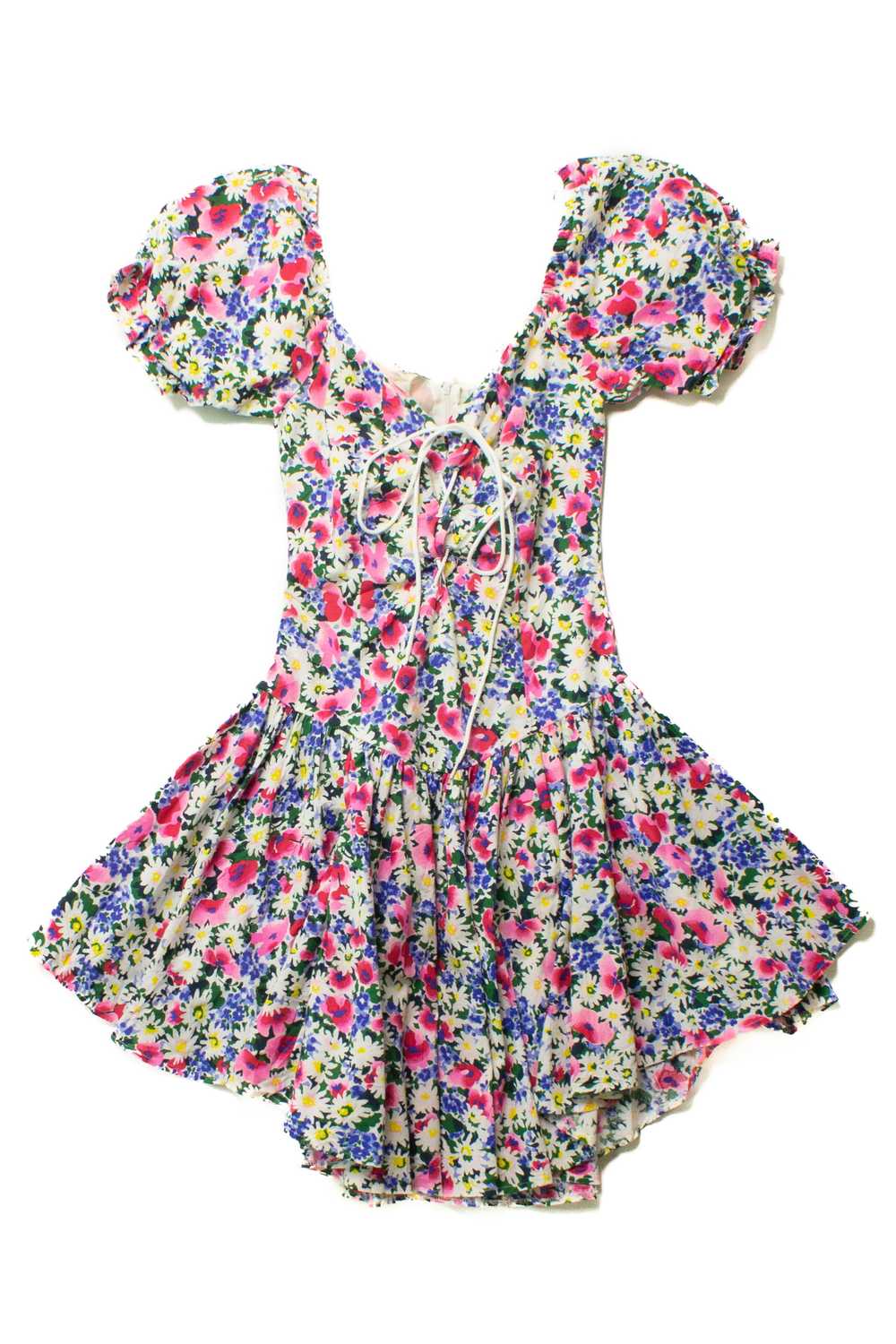 Vintage Puff Sleeve Floral Dress - image 5