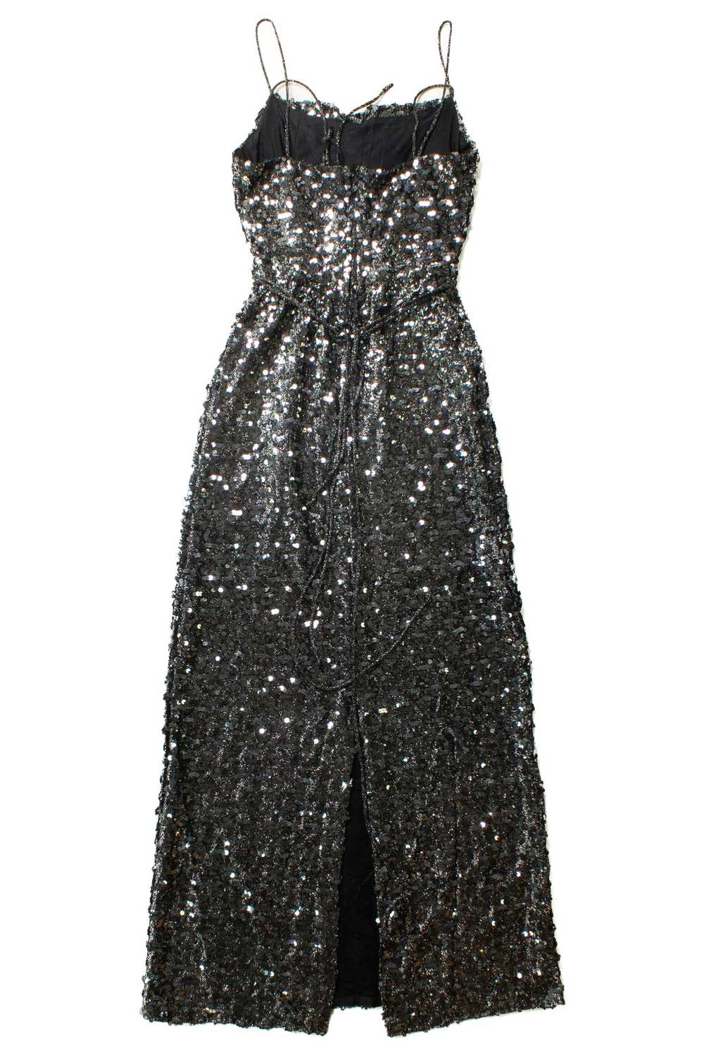 Vintage Norman Berg Black Sequin Dress - image 6