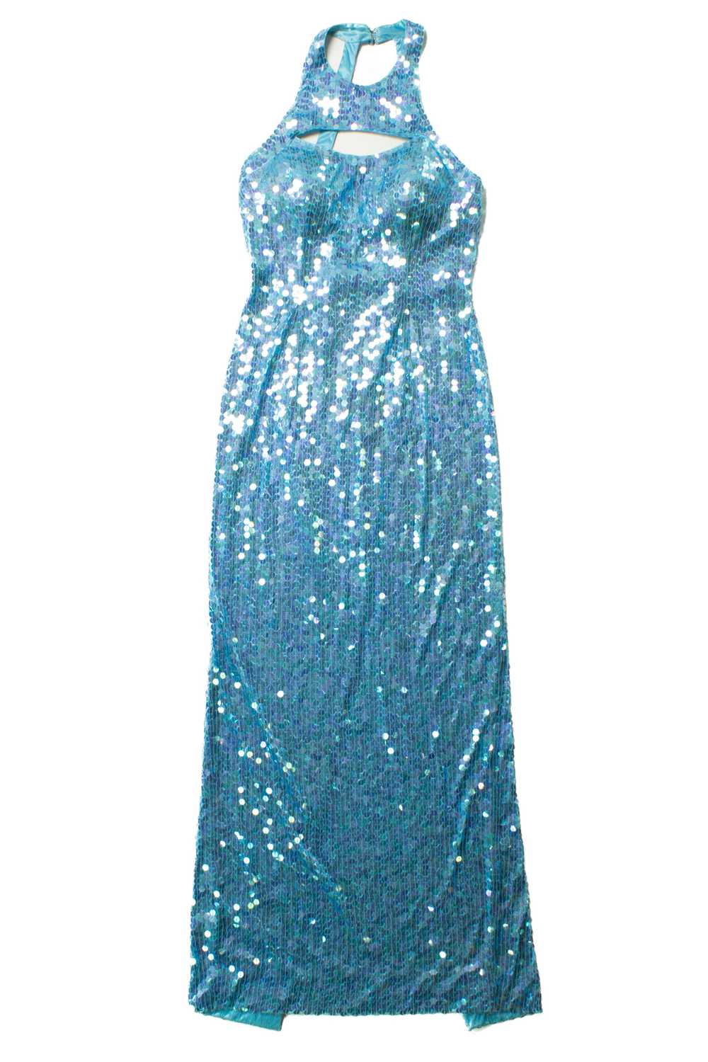 Vintage Adrianna Papell Blue Sequin Dress - image 6