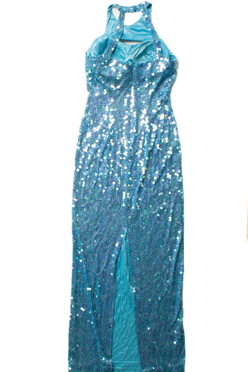 Vintage Adrianna Papell Blue Sequin Dress - image 7