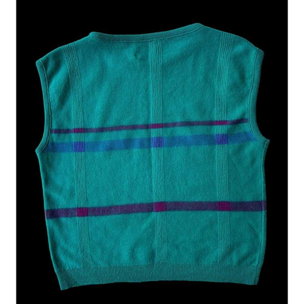 Vintage 80s Pendleton Sleeveless Sweater Vest Med… - image 4