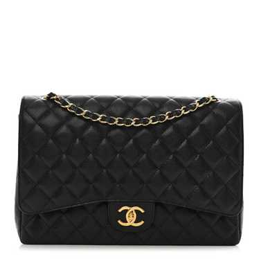 CHANEL Caviar Quilted Maxi Double Flap Black