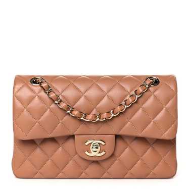 CHANEL Lambskin Quilted Small Double Flap Brown - image 1