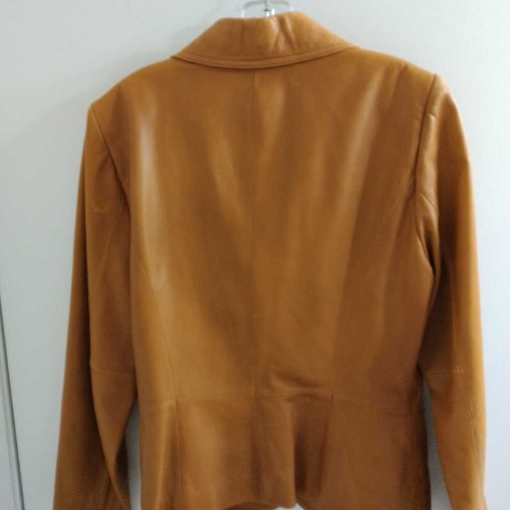 Luxe Soft LEATHER Jacket Sz M BUTTERY SOFT Runway… - image 12