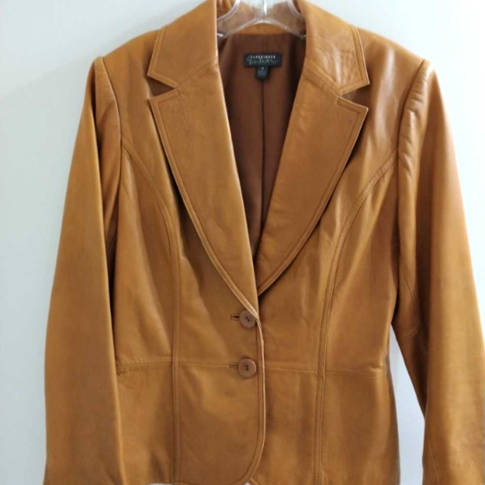 Luxe Soft LEATHER Jacket Sz M BUTTERY SOFT Runway… - image 2