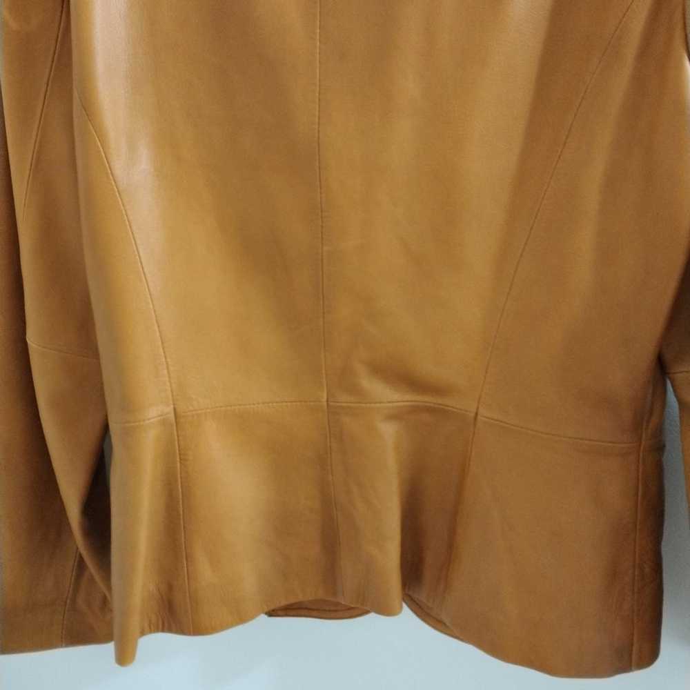 Luxe Soft LEATHER Jacket Sz M BUTTERY SOFT Runway… - image 7