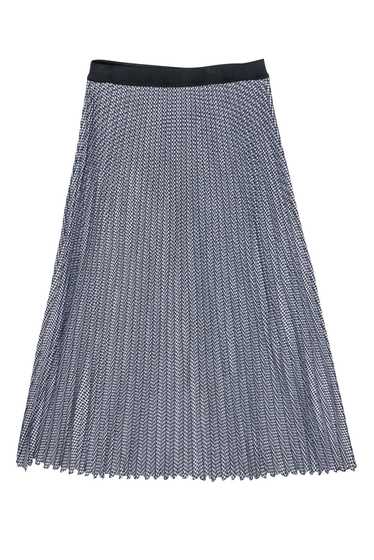 Maje johnny pleated plaid midi skirt best sale