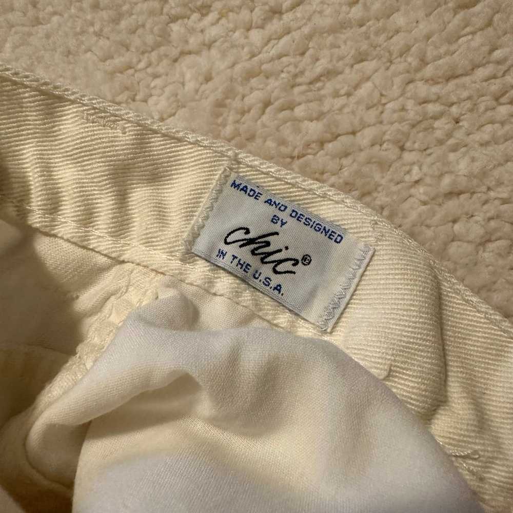 Chic Vintage Cream Jeans | Made in USA Sz 12 P - image 3