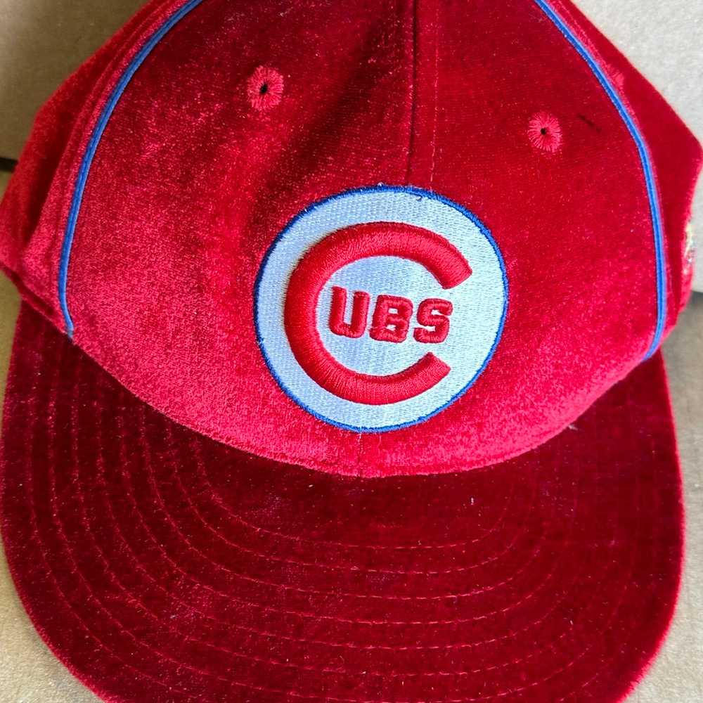 Chicago Cubs American needle velvet hat sz 7 holy… - image 6