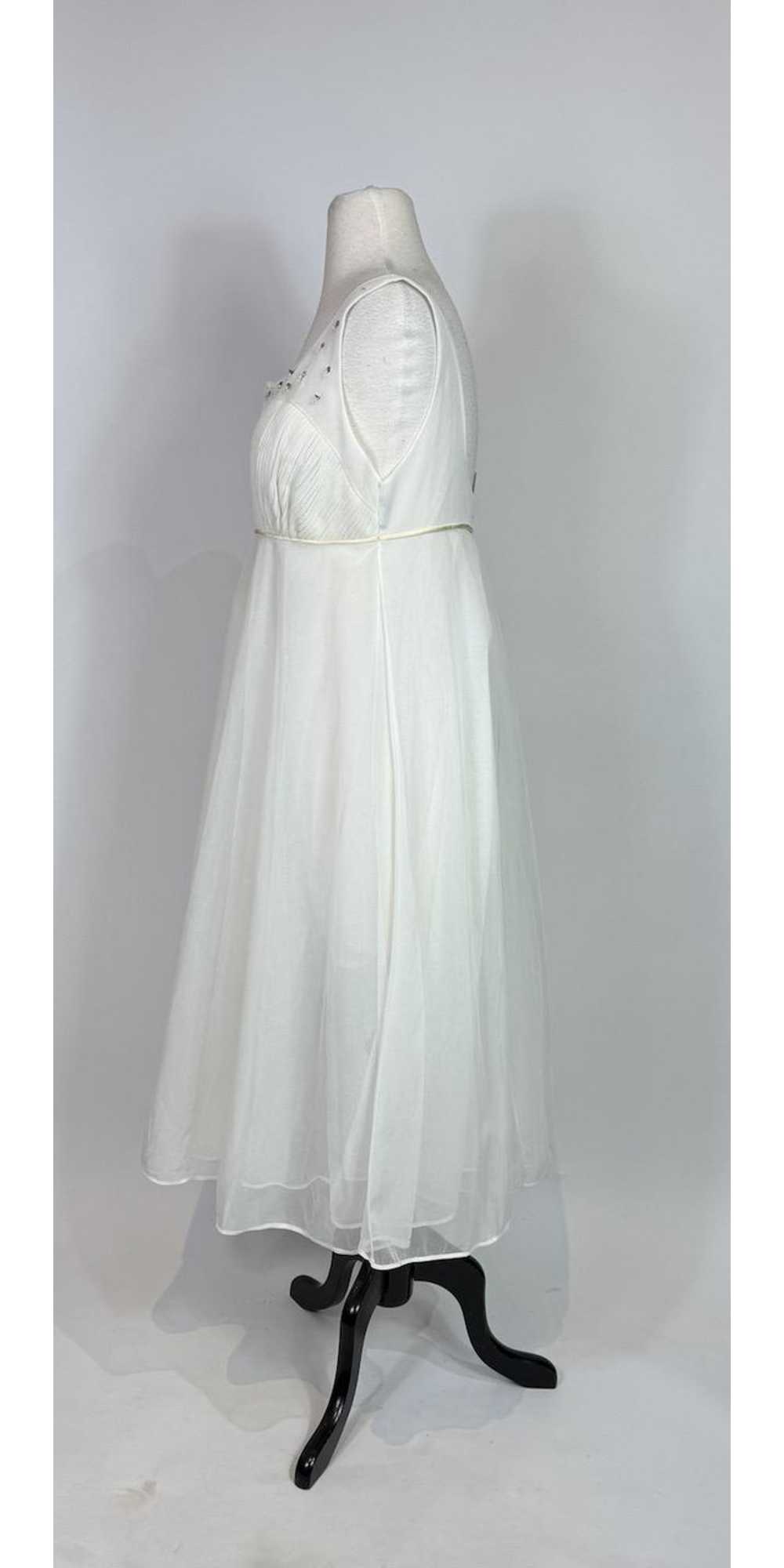 1950s - 1960s Eve Stillman White Nylon Sequin Bab… - image 4