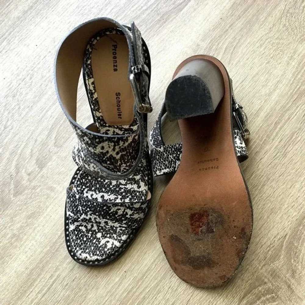 Proenza Schouler Snakeskin Ankle Wrap Heels (37) … - image 4