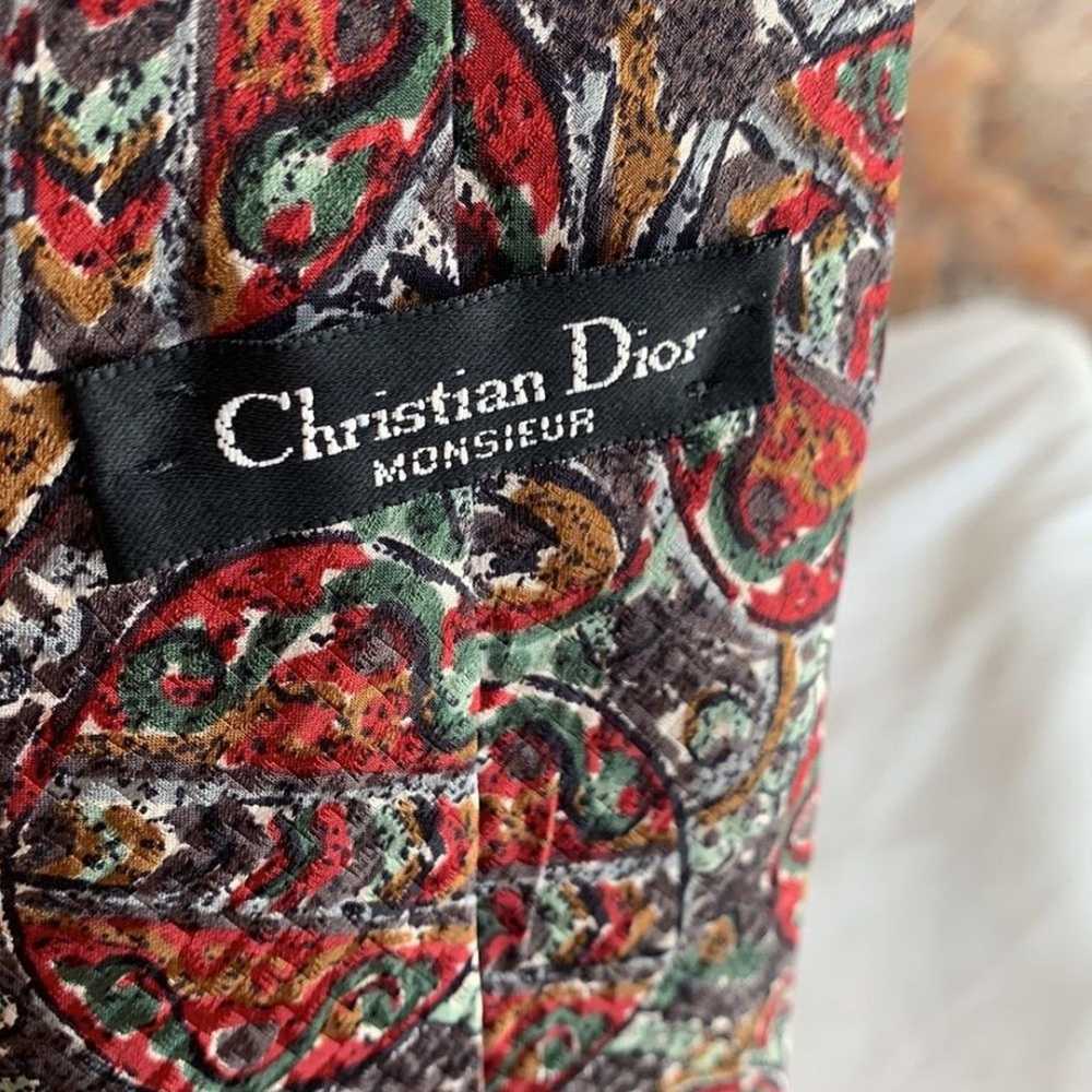 Vintage Christian Dior Monsieur Silk Adults Tie - image 9