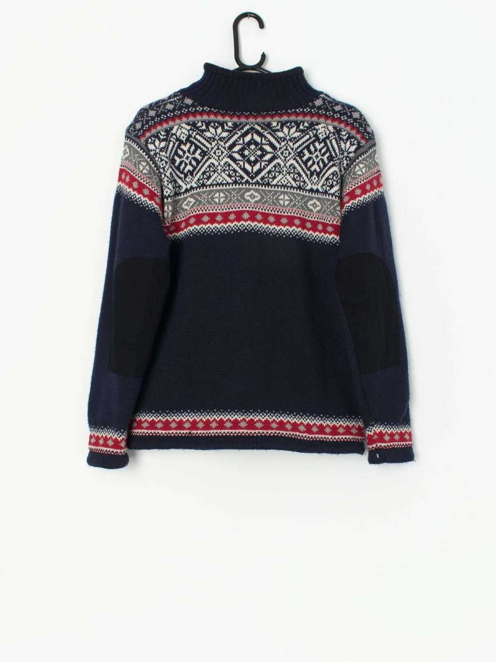 Vintage quarter zip knitted jumper – Small - image 3