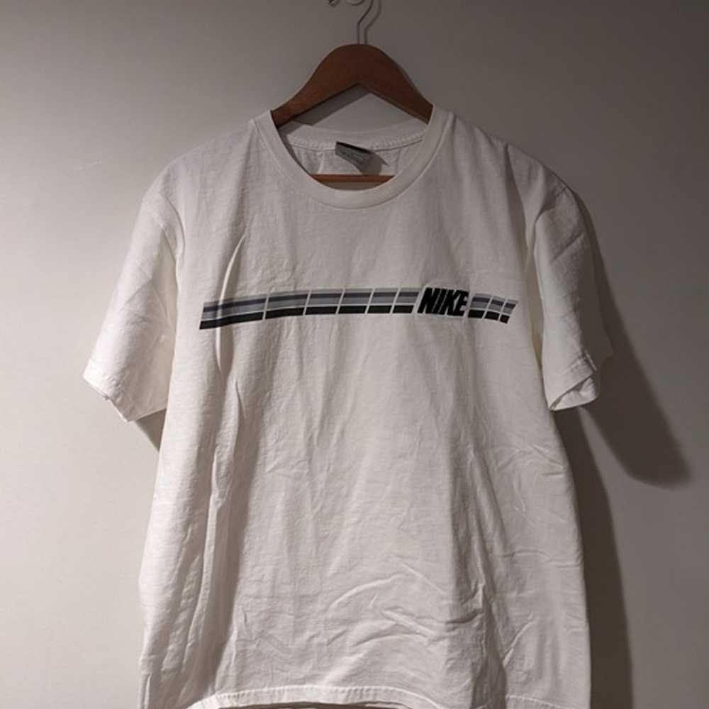 Vintage Y2K Nike Spell Out Logo White Large T-Shi… - image 1