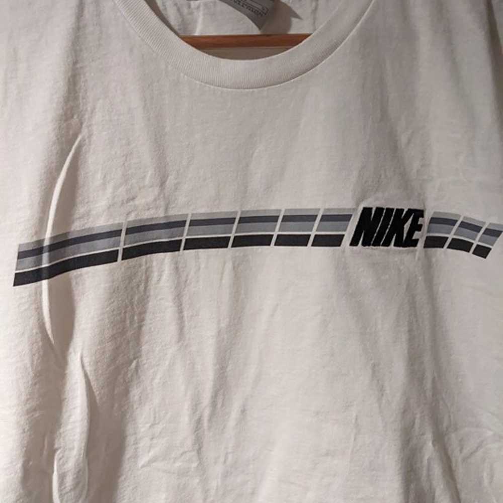 Vintage Y2K Nike Spell Out Logo White Large T-Shi… - image 2