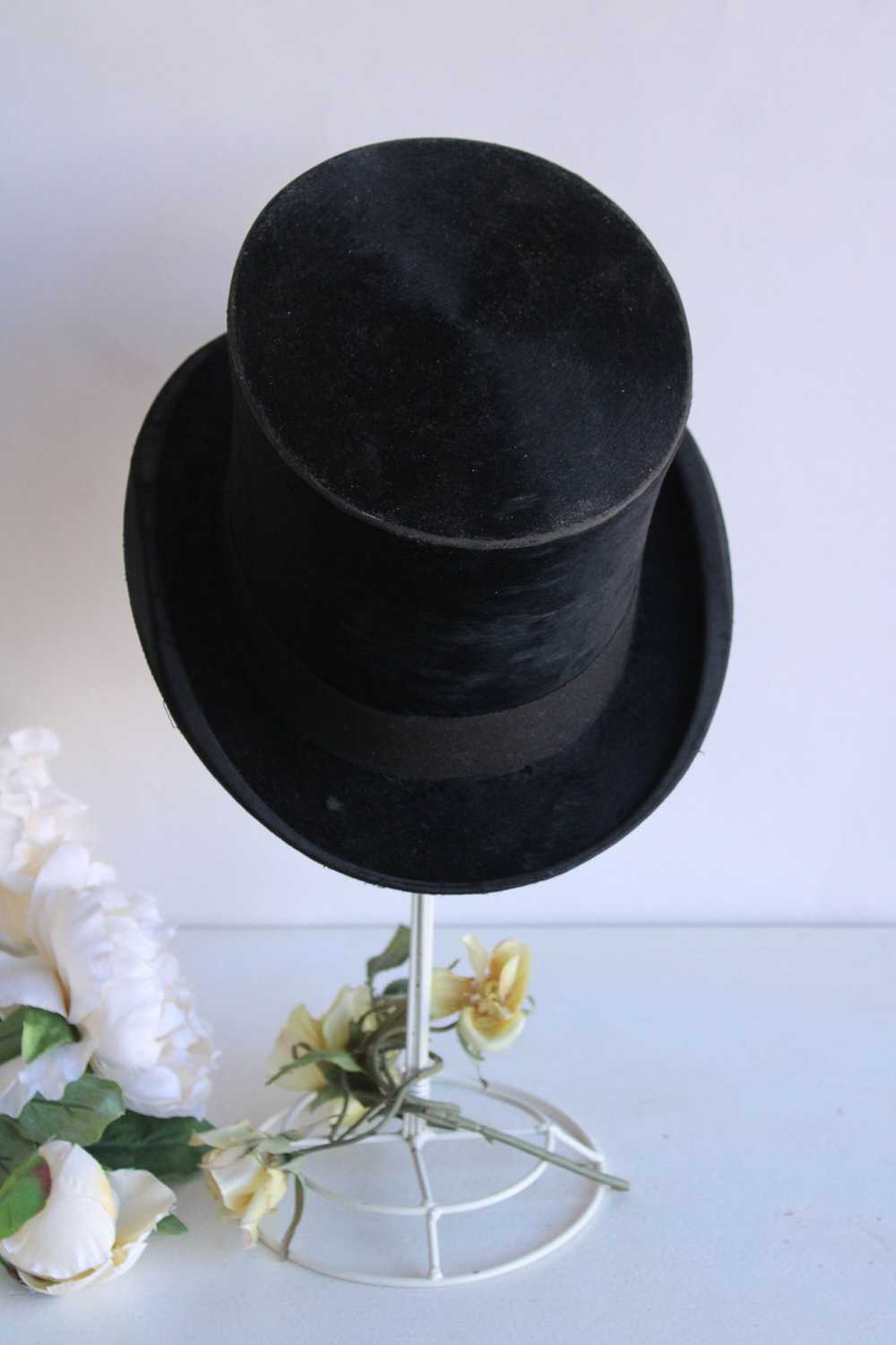Vintage Antique 1800s Top Hat - image 10