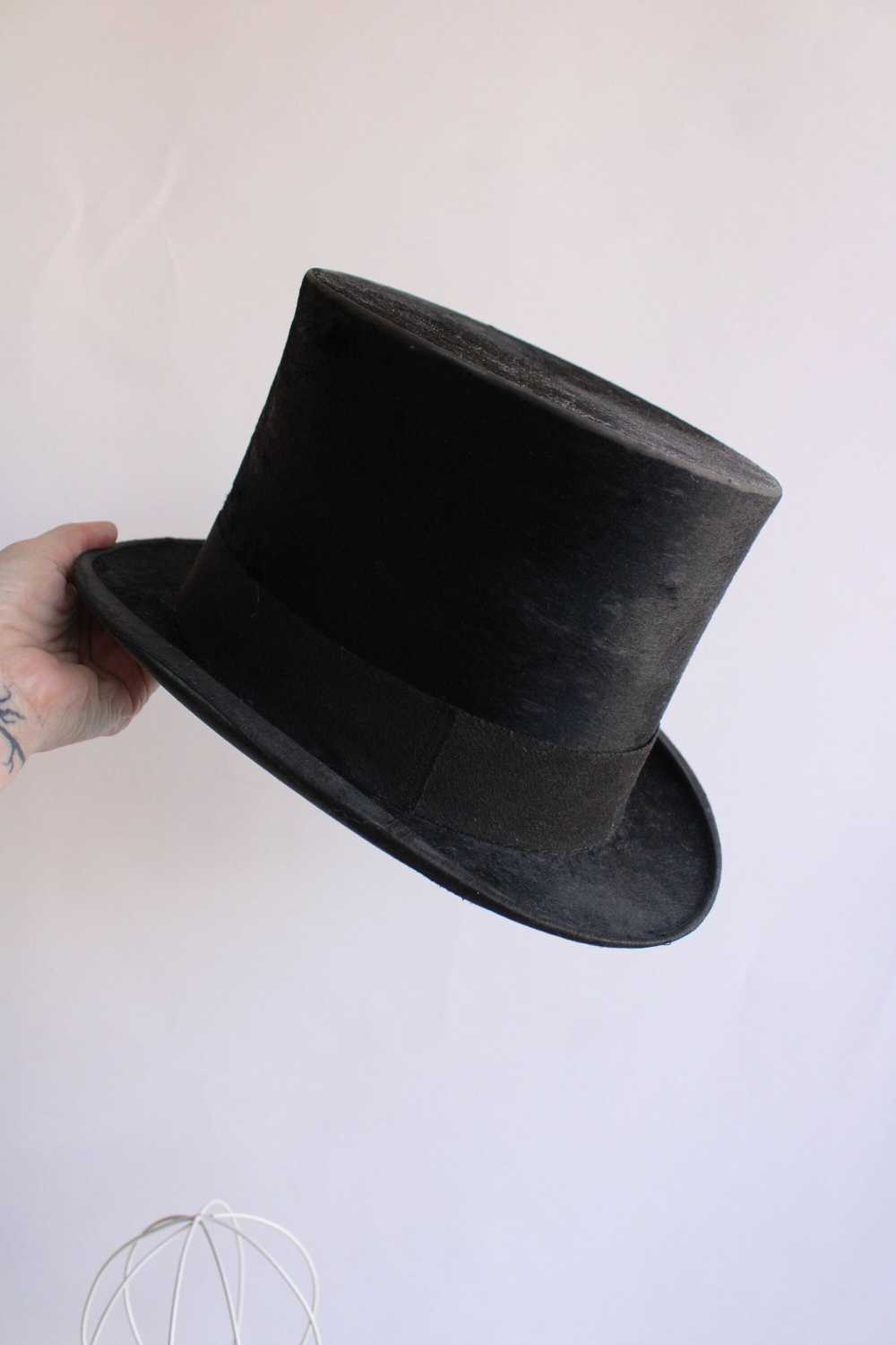 Vintage Antique 1800s Top Hat - image 3