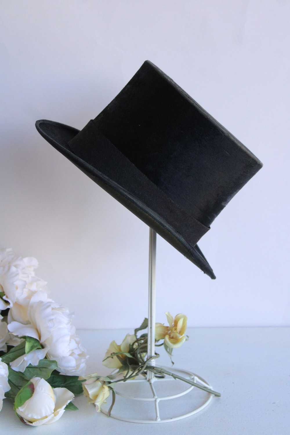 Vintage Antique 1800s Top Hat - image 9