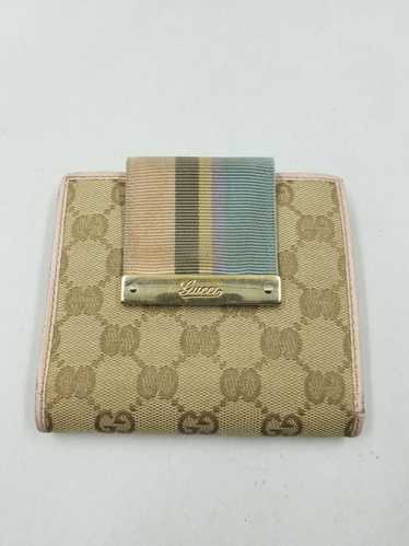 Authentic Gucci GG Pink Striped Wallet
