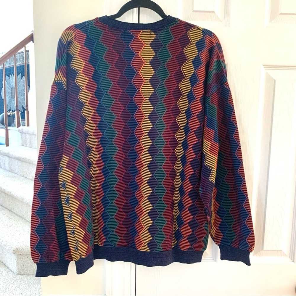 Vintage Tundra Canada Coogi Style Rainbow Sweater - image 2