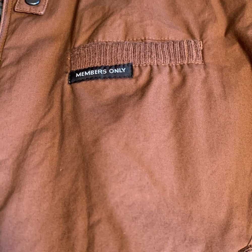 Brown Member's Only Classic Racer Jacket with Det… - image 7