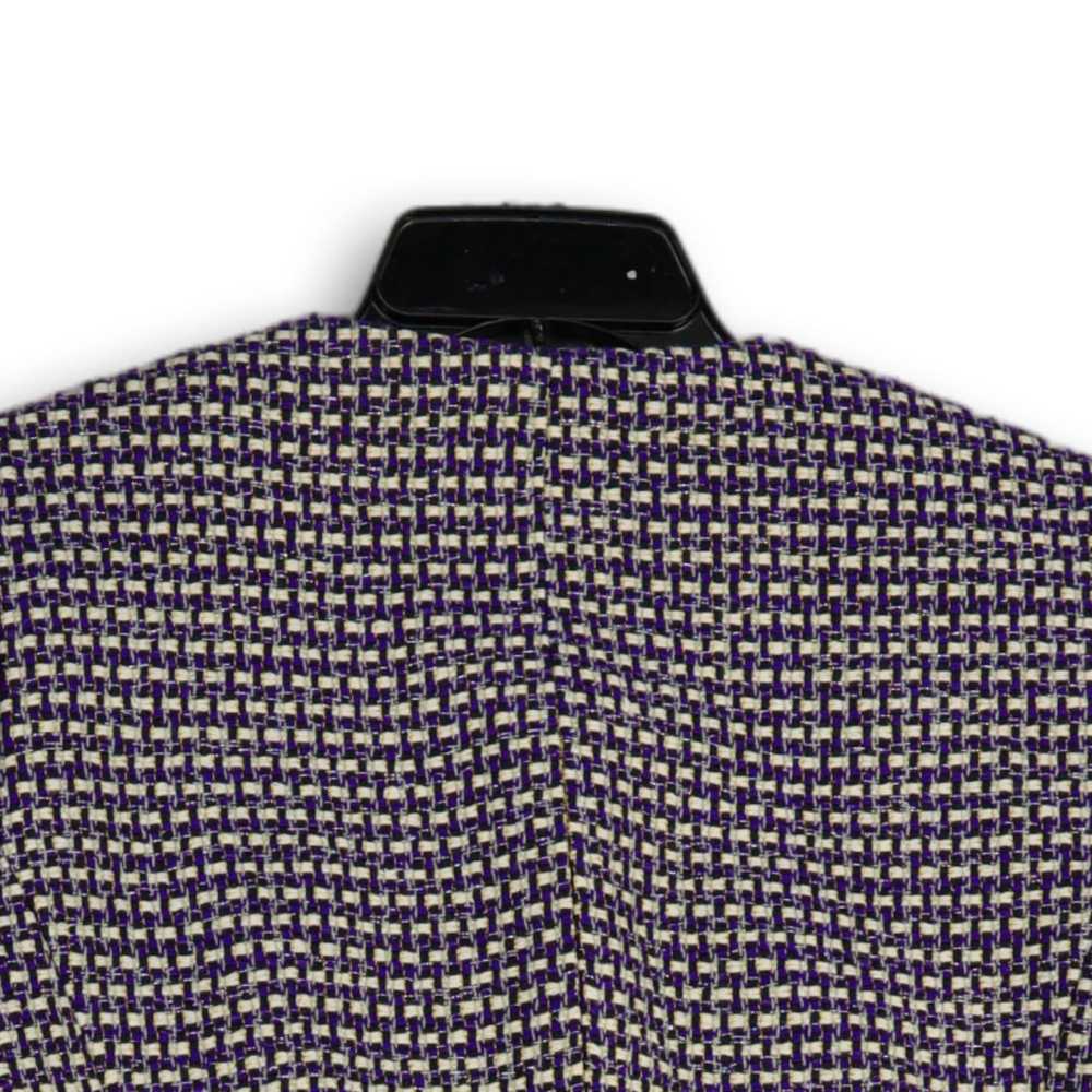 J. Crew Womens Purple Tweed Long Sleeve Collarles… - image 4