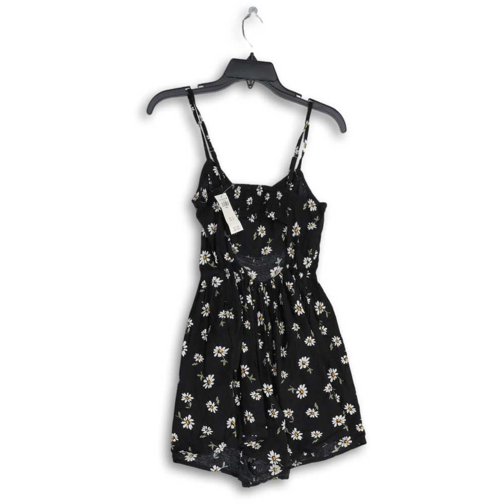 NWT Womens Black Floral Pleated Spaghetti Strap O… - image 2