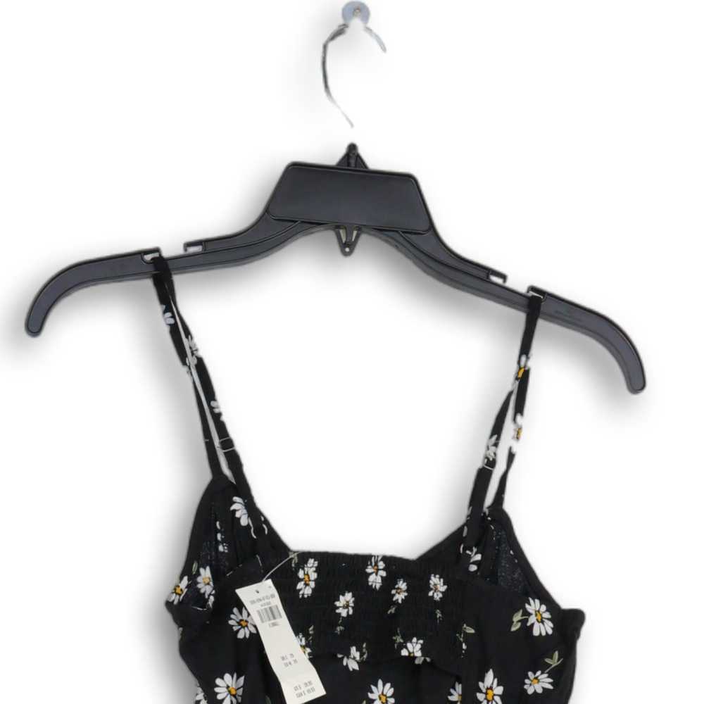 NWT Womens Black Floral Pleated Spaghetti Strap O… - image 4