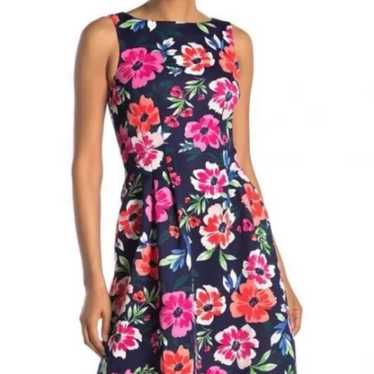 Vince Camuto Floral Sleeveless Scuba Fit & Flare … - image 1
