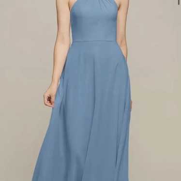 AW Bridal Dusty Blue Bridesmaids Dress Size 8