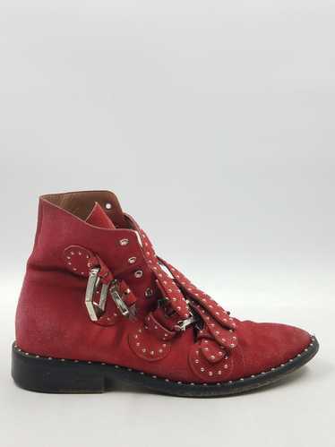 Authentic Givenchy Red Prue Studded Boot W 8