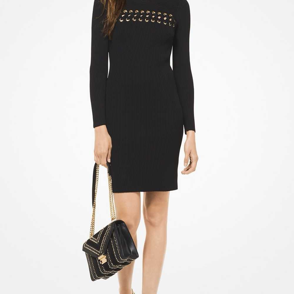 Michael Kors Lace-Front Ribbed Dress - image 6
