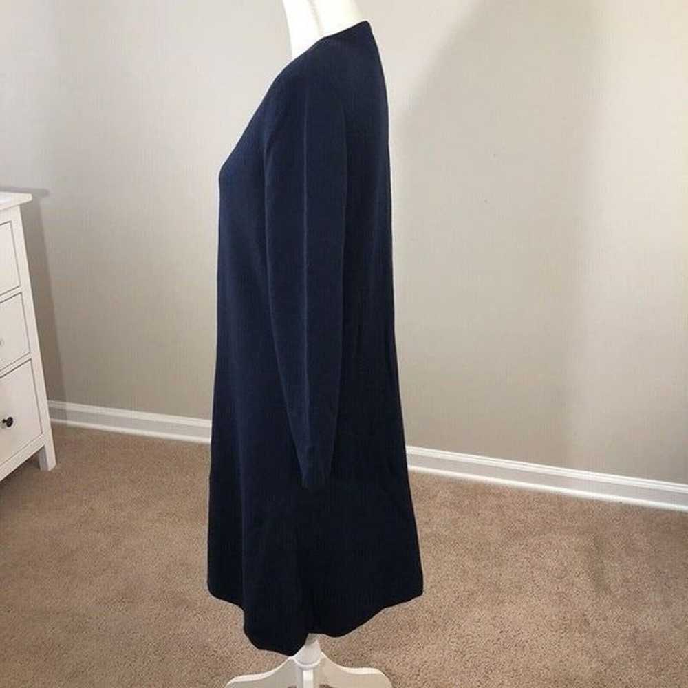 Vtg Castleberry Navy Blue Wool Blend Dress 6  Mod… - image 7