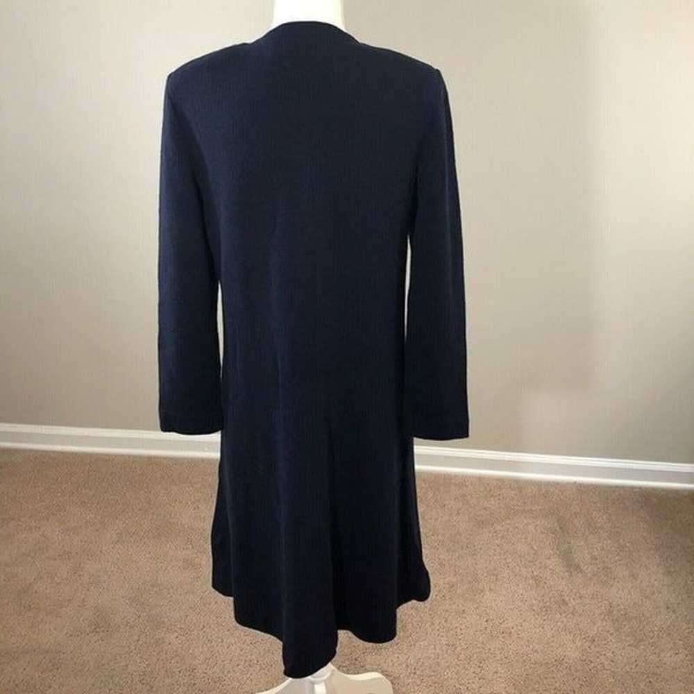 Vtg Castleberry Navy Blue Wool Blend Dress 6  Mod… - image 8