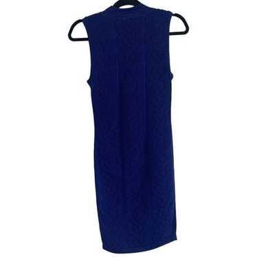 Karen Millen Blue Cable Knit Design Bodycon Dress… - image 1