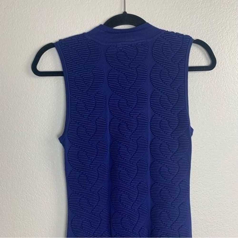 Karen Millen Blue Cable Knit Design Bodycon Dress… - image 4