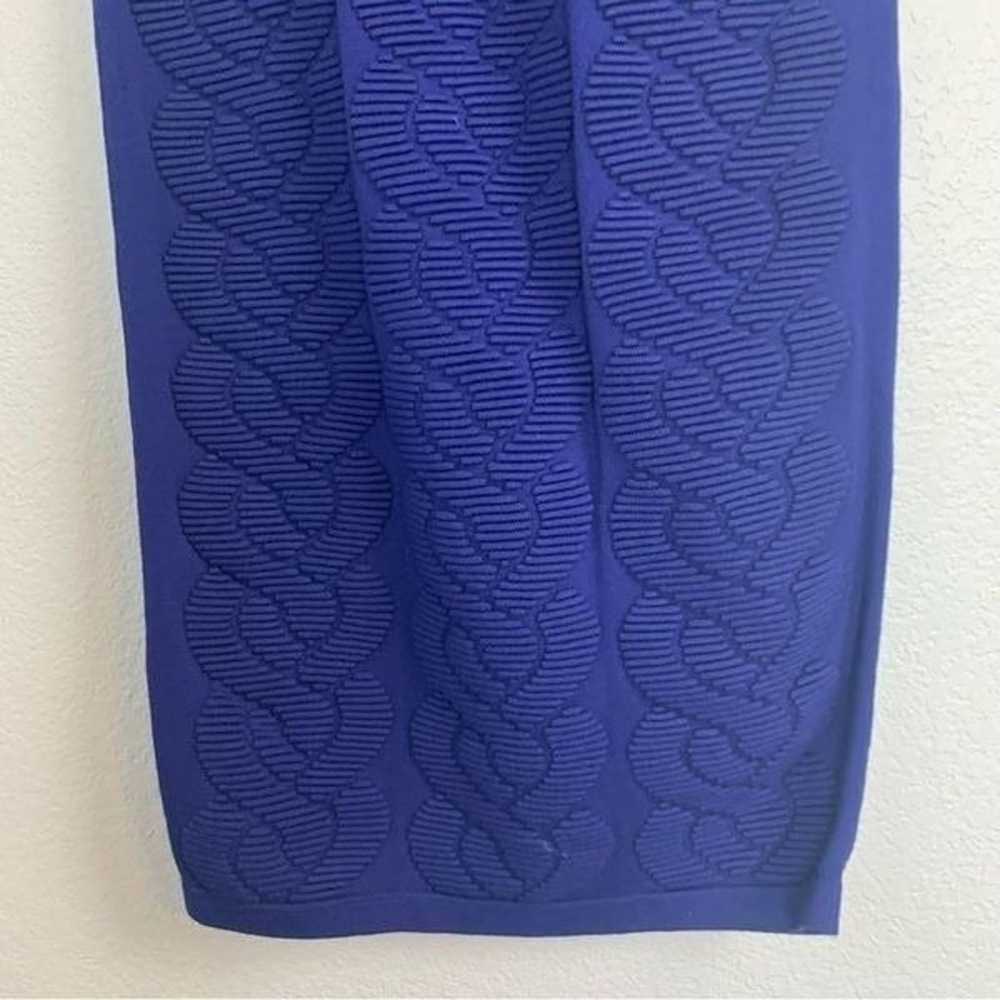 Karen Millen Blue Cable Knit Design Bodycon Dress… - image 5