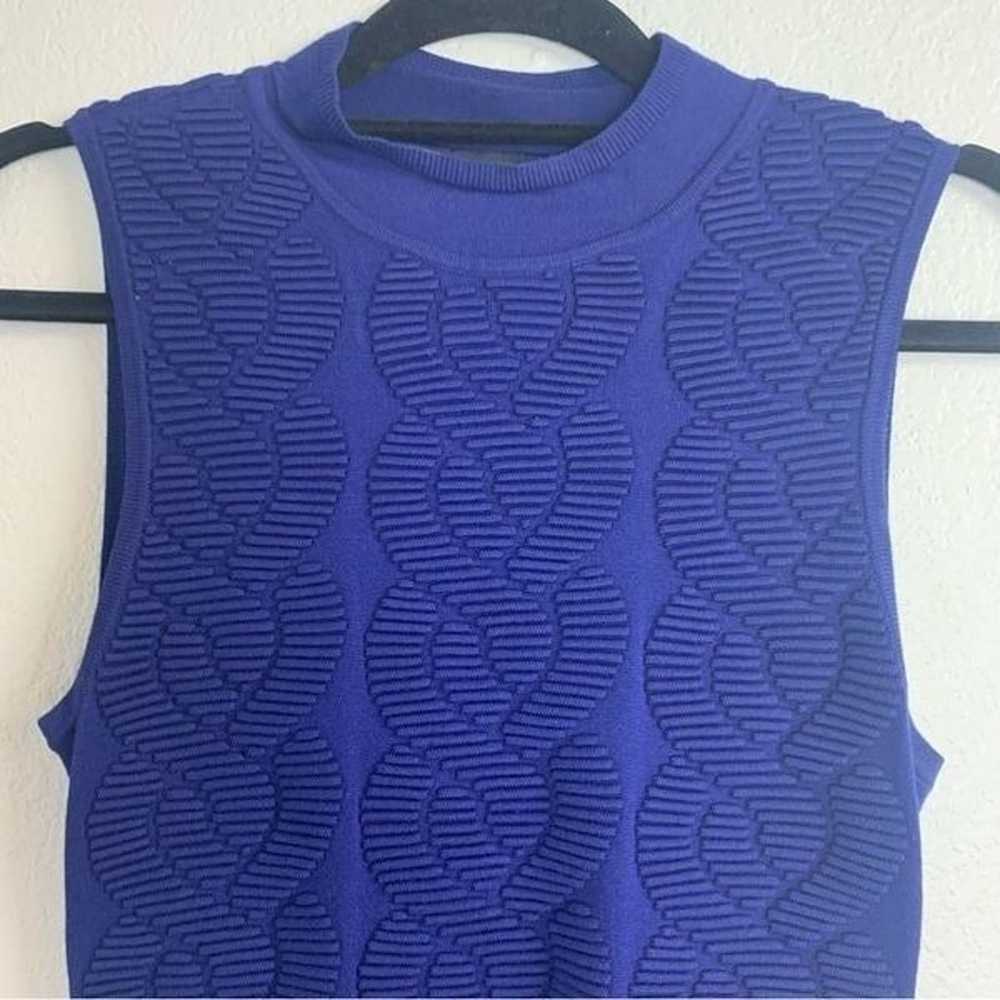Karen Millen Blue Cable Knit Design Bodycon Dress… - image 6