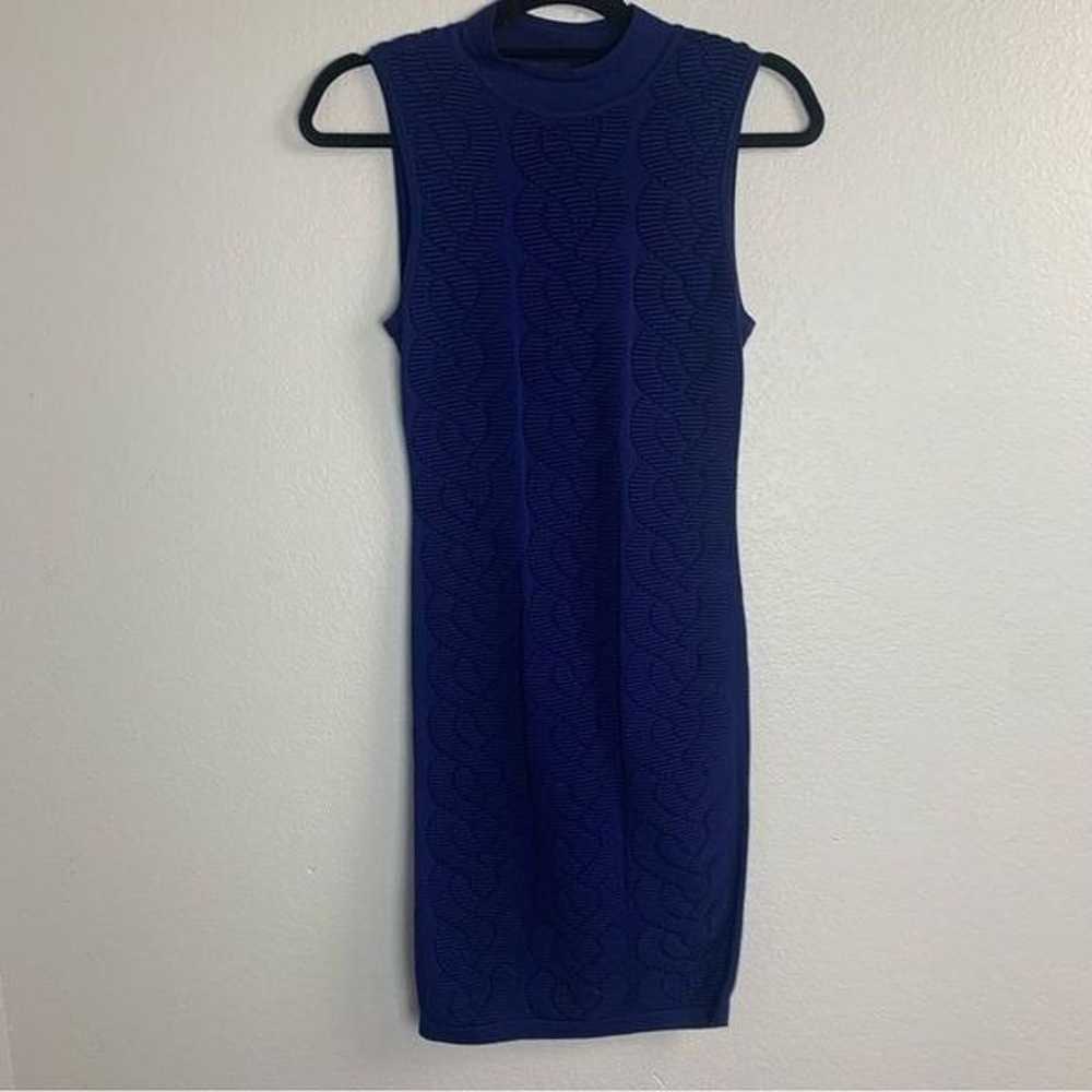 Karen Millen Blue Cable Knit Design Bodycon Dress… - image 7