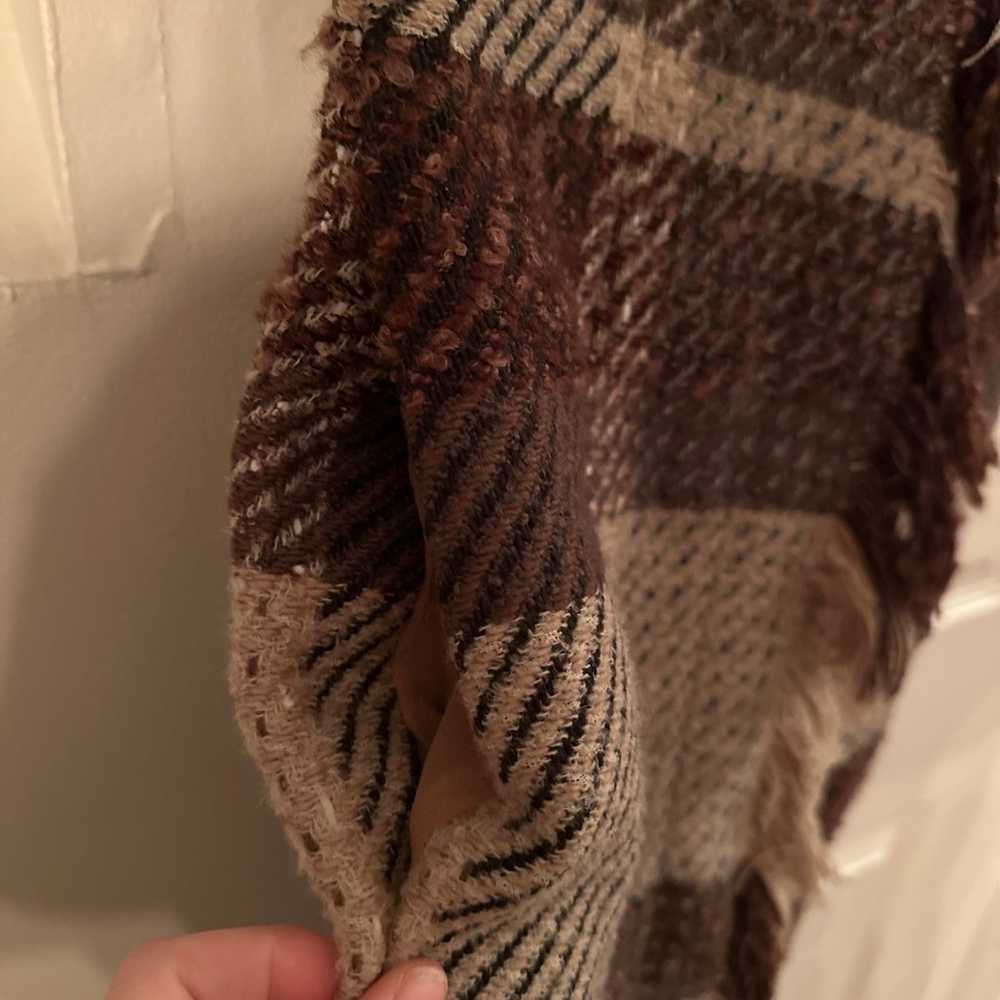 Escada Brown Multi Wool Plaid Sleeveless Dress wi… - image 7