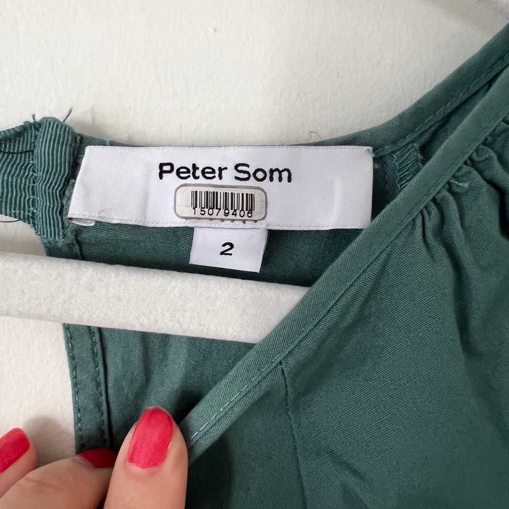Peter Som Collective Green Puff Sleeve Open Back … - image 4