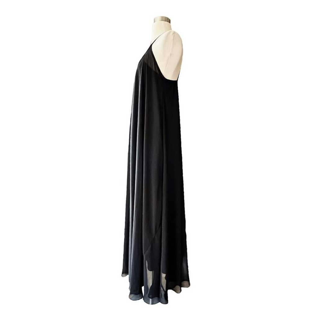 ALEF ALEF Black Maxi Chiffon Dress Sleeveless Gol… - image 2