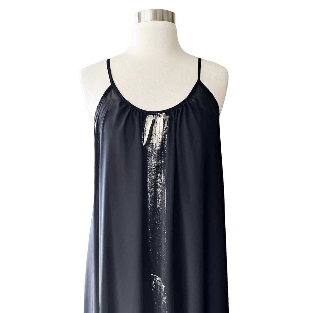 ALEF ALEF Black Maxi Chiffon Dress Sleeveless Gol… - image 3