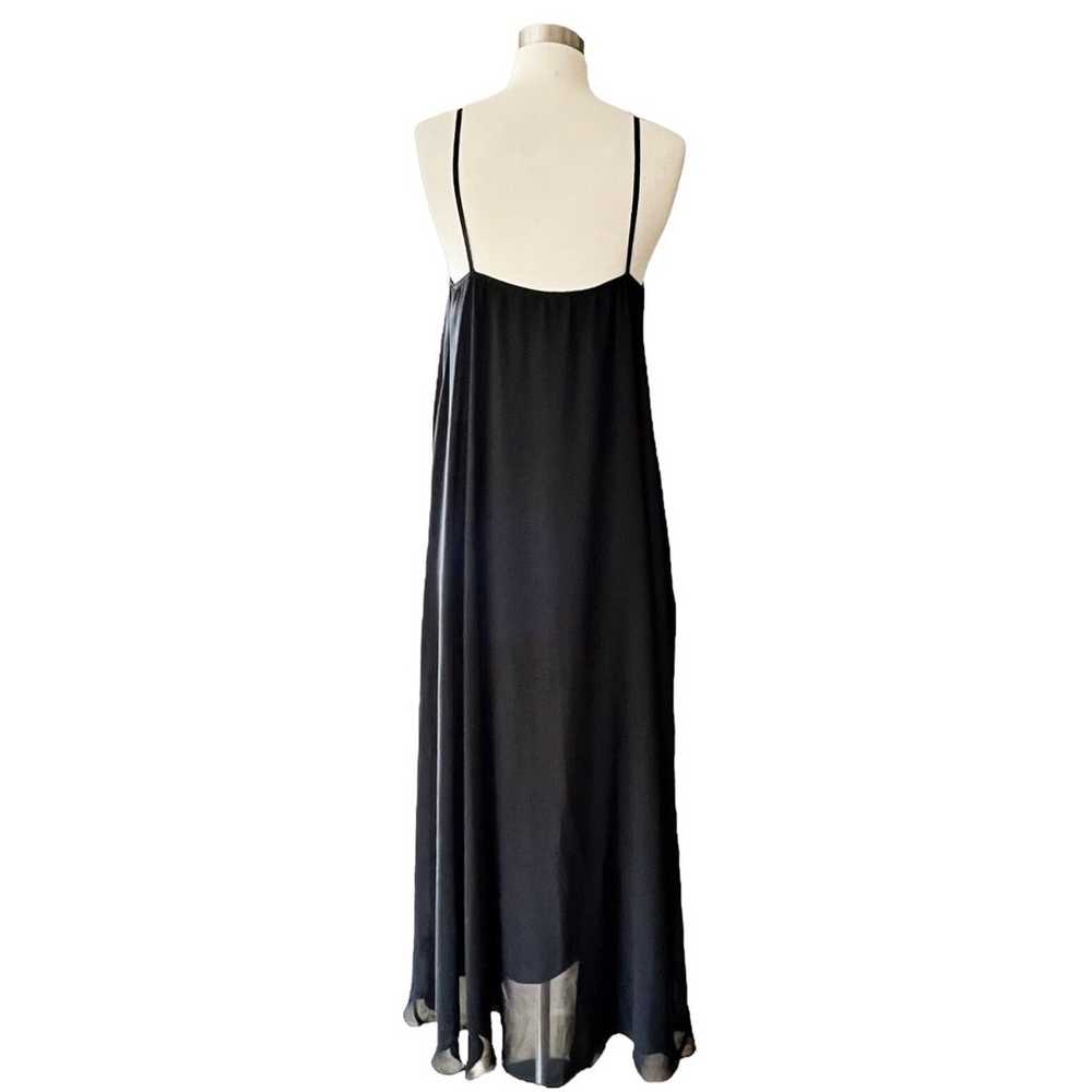ALEF ALEF Black Maxi Chiffon Dress Sleeveless Gol… - image 5