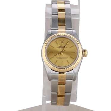 18k and Stainless Rolex Oyster Perpetual Ladies Oy